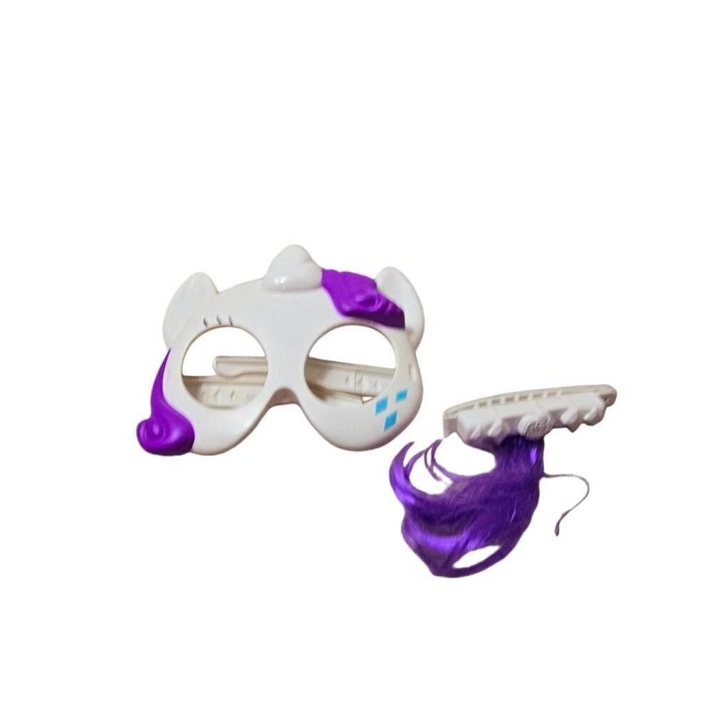 My Little Pony 2016 McDonald's Rarity Mask & Purple Hair/Tail Barrette Set MLP